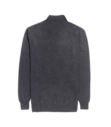 Brook Taverner Mens Dallas Zip-Neck Sweater (Charcoal) - UTPC3994