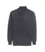 Brook Taverner Mens Dallas Zip-Neck Sweater (Charcoal) - UTPC3994