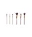 Lot de 6 Pinceaux Maquillage Rotatif 24cm Noir-1
