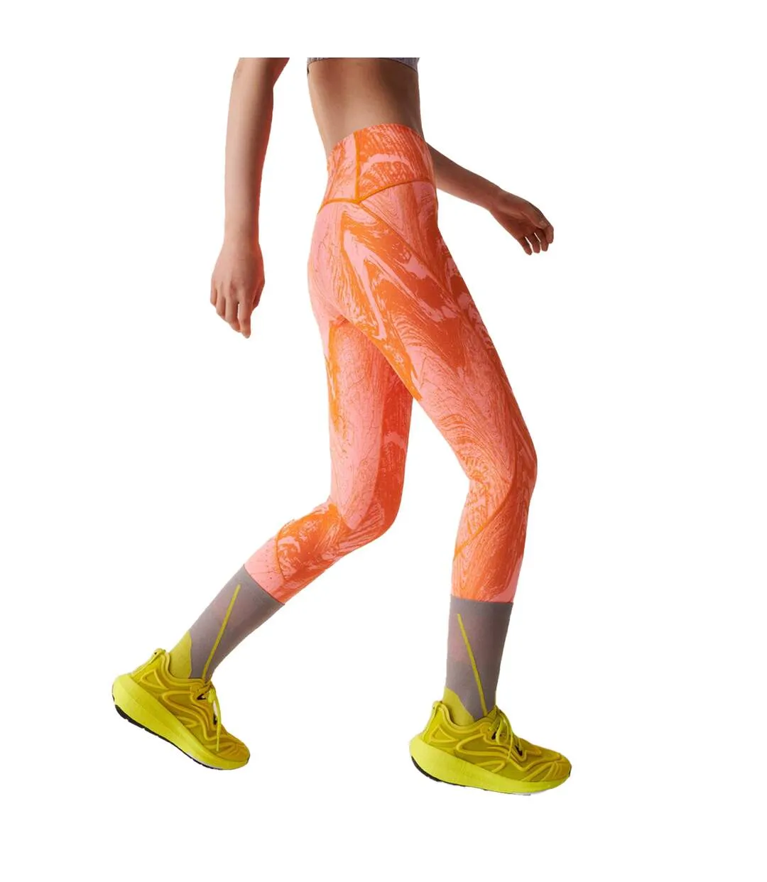 Legging Motif/style Marbré Femme Orange Adidas-3