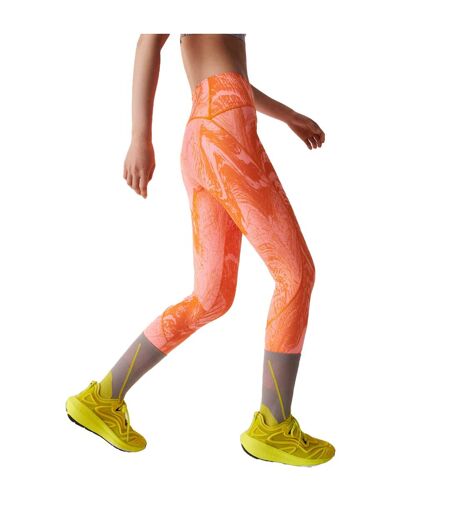Legging Motif/style Marbré Femme Orange Adidas