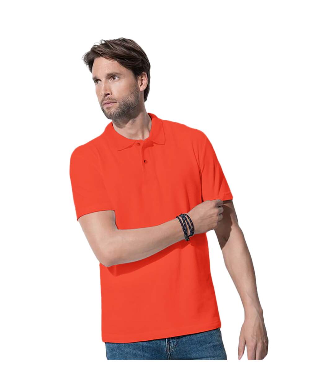 Stedman Mens Cotton Polo (Brilliant Orange)