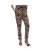 Pantalon fluide léopard noir/beige femme vero moda easy joy - l-1