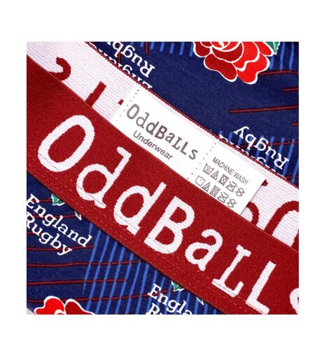OddBalls Womens/Ladies Alternate England Rugby Briefs (Red/Blue) - UTOB160