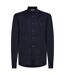 Mens Core Flex Poplin Long-sleeved Shirt Dark Navy Tommy Hilfiger-1
