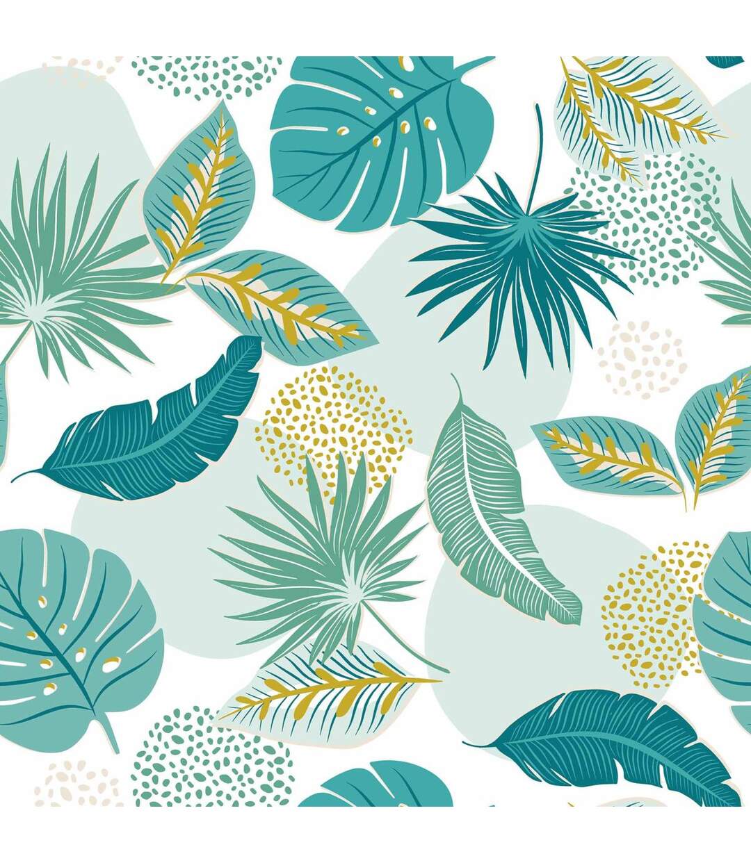 Nappe Toile Cirée Imprimé Plantania 140x240cm Bleu-2