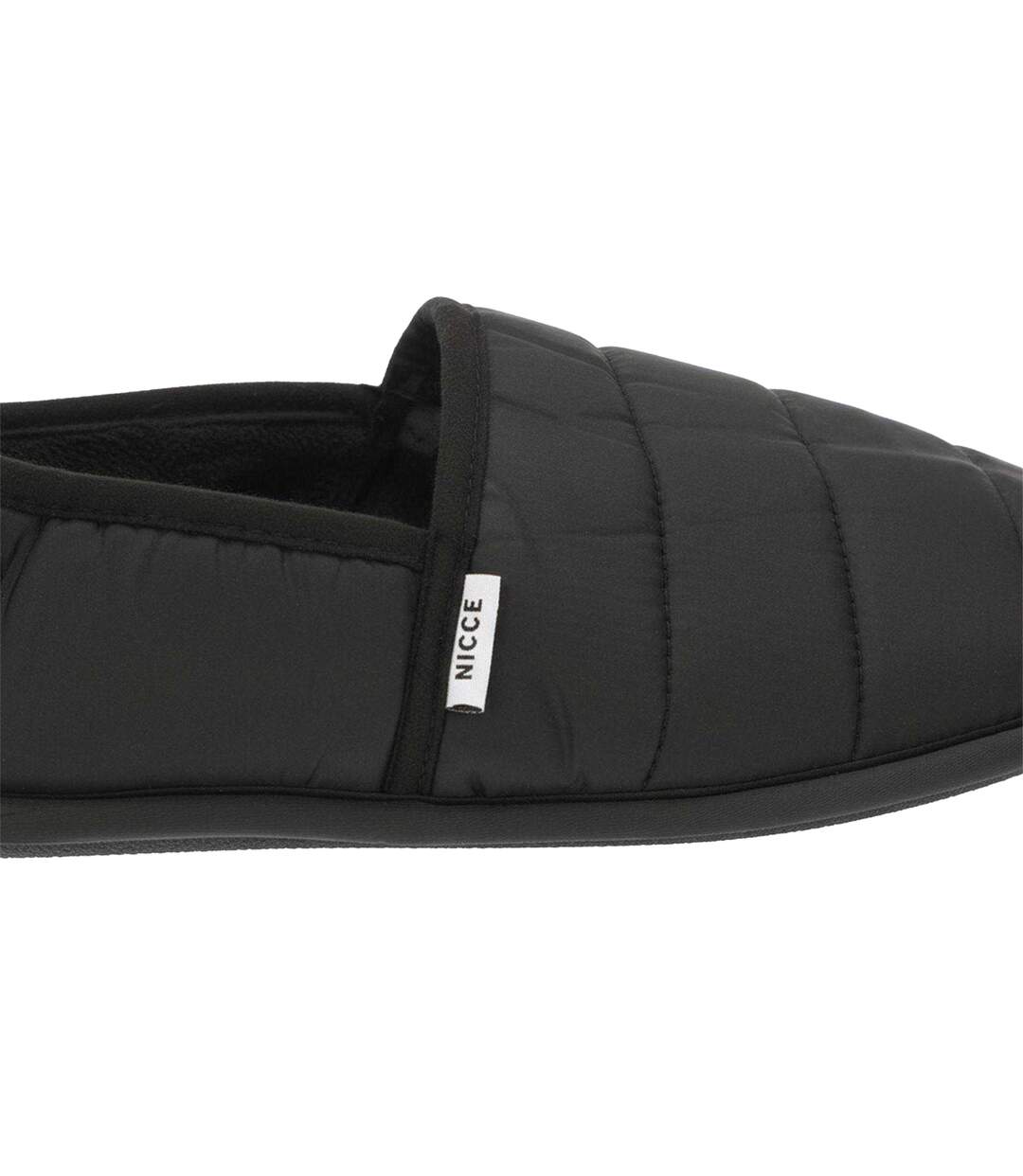 Mens Daniel Quilted Slippers Black Nicce-4