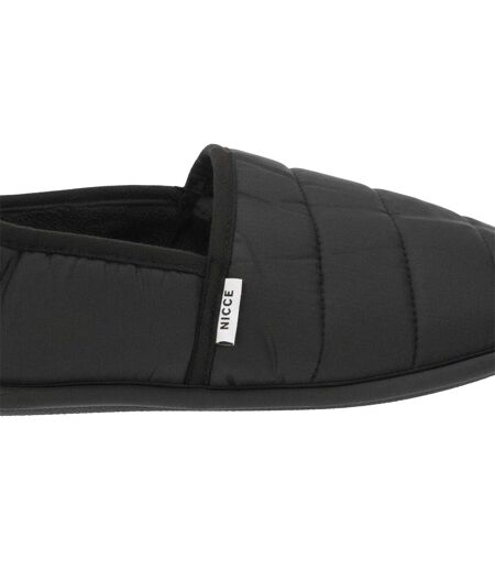 Mens Daniel Quilted Slippers Black Nicce