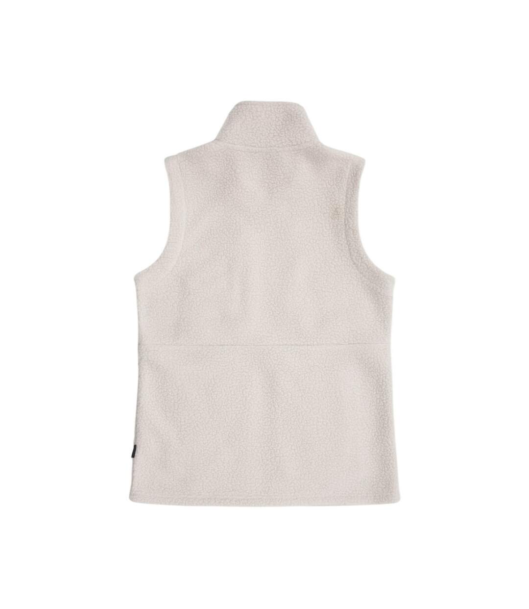 Womens/ladies Buxton Borg Gilet Beige Animal-2