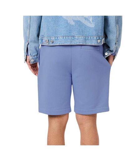Short bleu homme lacoste regular fit en molleton - l