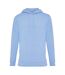 Unisex adult jasper recycled cotton hoodie sky blue Iqoniq-1
