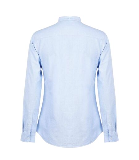 Mens Basic Oxford Cotton Button-down Shirt Blue Firetrap
