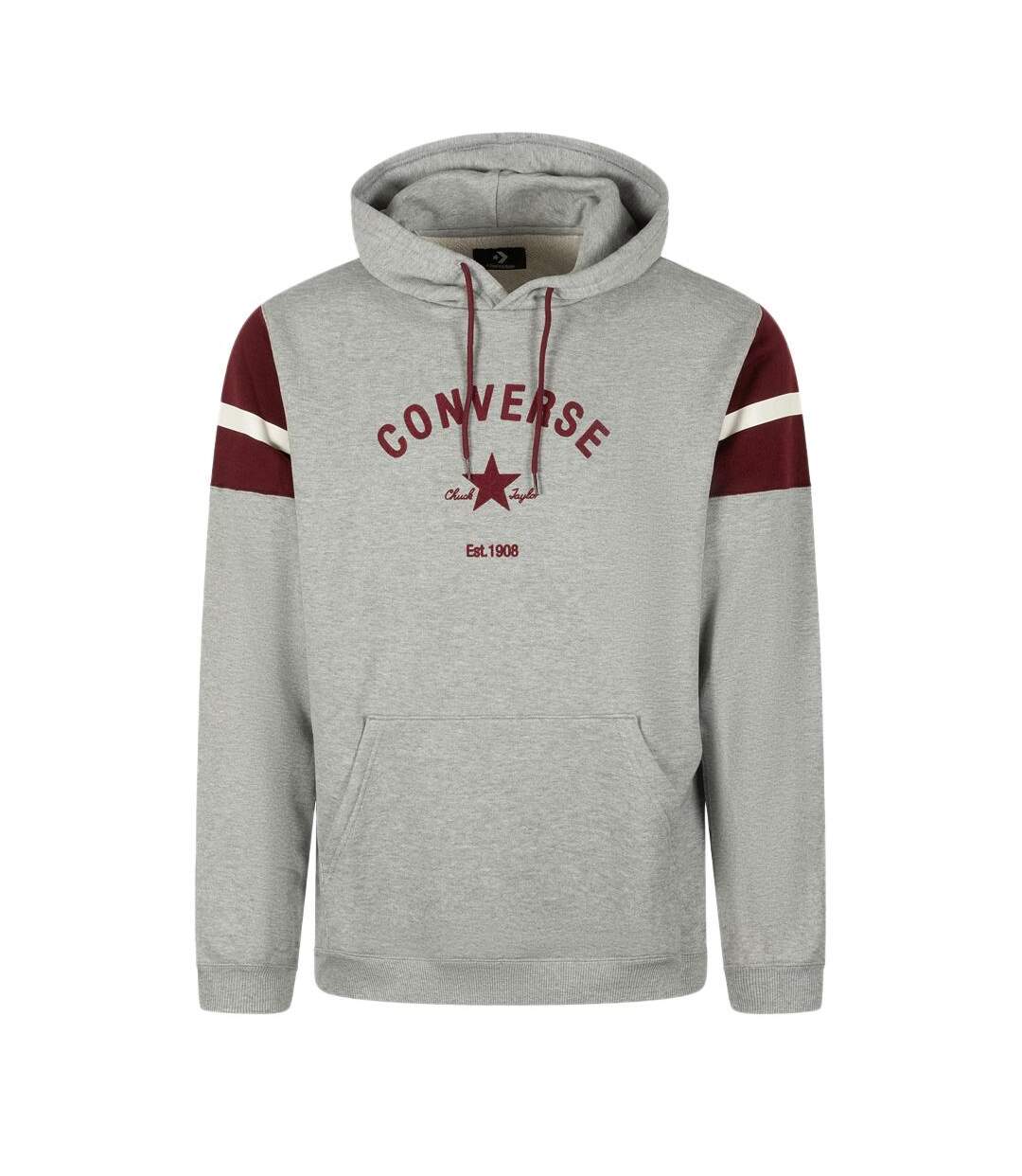 Sweat à capuche gris homme converse hoodie-1