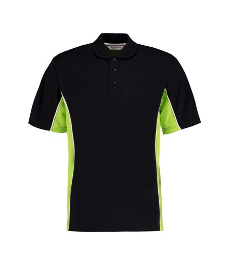 GAMEGEAR Mens Track Classic Polo Shirt (Black/Lime/White)