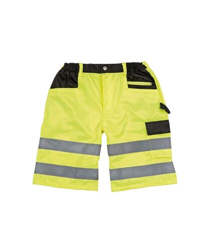 SAFE-GUARD by Result Mens Safety Cargo Shorts (Fluorescent Yellow) - UTBC5685