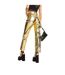 Pantalon Motif/style Métallisé Lupe Femme Jaune Or AmyLynn-3