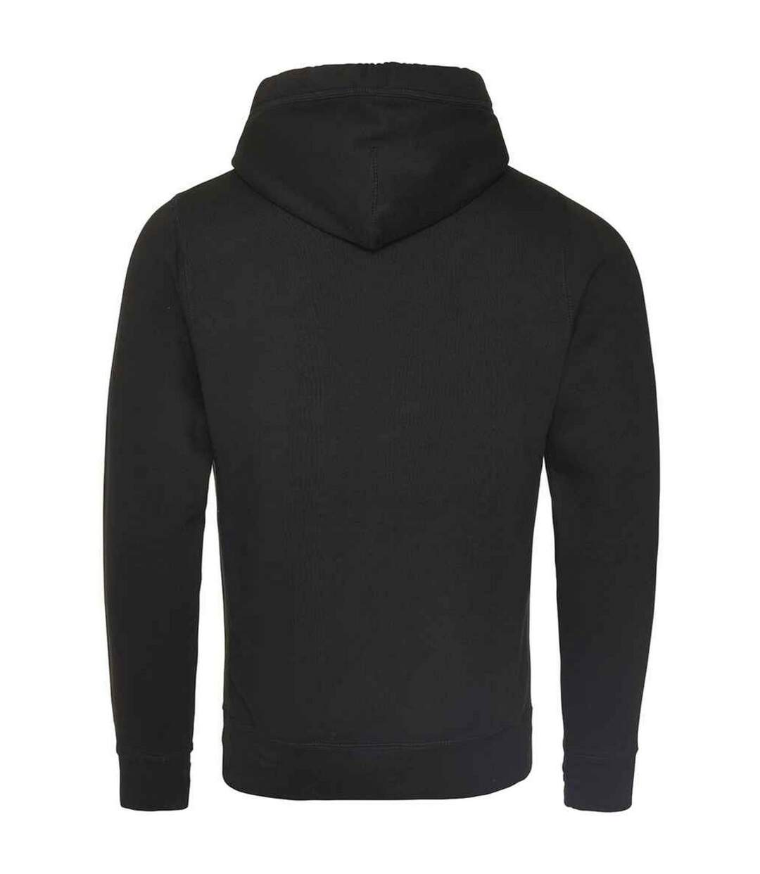 Unisex Adult Crossover Collar Hoodie Jet Black Awdis-2