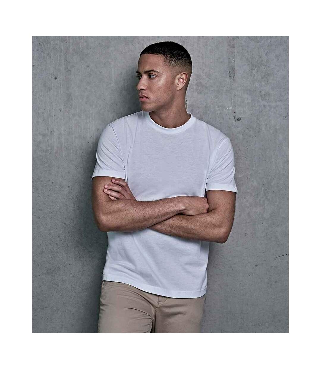 Mens basic t-shirt white Tee Jays-2