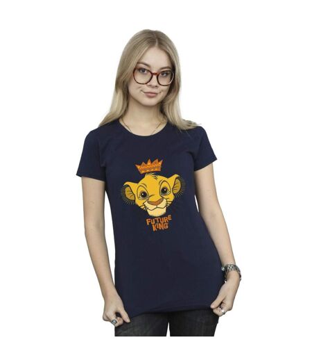 Disney - T-shirt THE LION KING FUTURE KING - Femme (Bleu marine) - UTBI16369