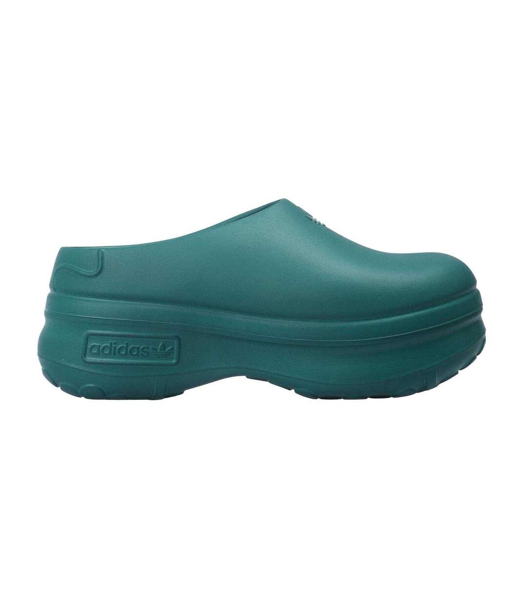 Womens/ladies Stan Smith Platform Mules Green Adidas-1