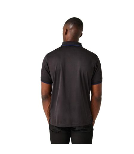 Mens navigate short-sleeved polo shirt black/new royal Regatta