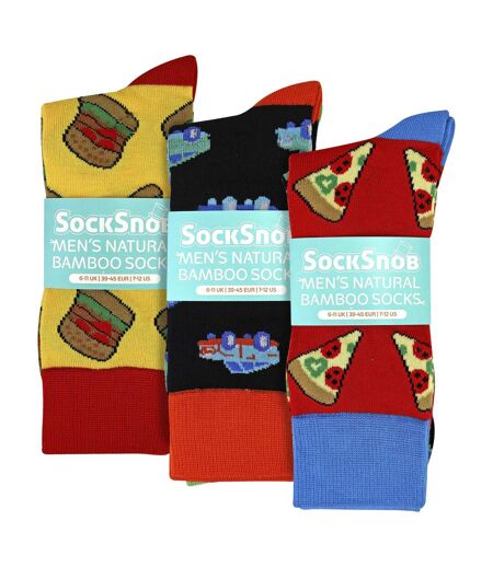 Sock Snob - Lot de 6 paires de chaussettes douces respirantes en bambou homme