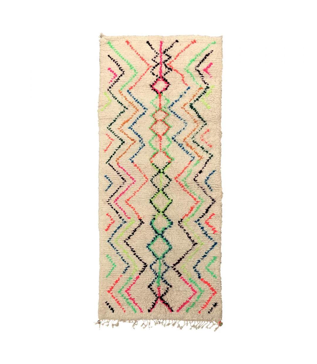 Authentique tapis berbère fait à la main en laine motif ethnic AZILAL 2-1