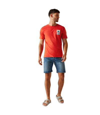 T-shirt Cline Cool Summer Homme Rouge Coquelicot Regatta