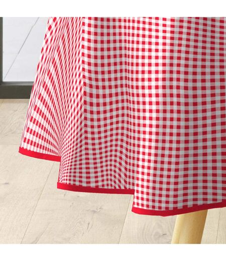 Nappe Ronde Mini Vichy 160cm Rouge