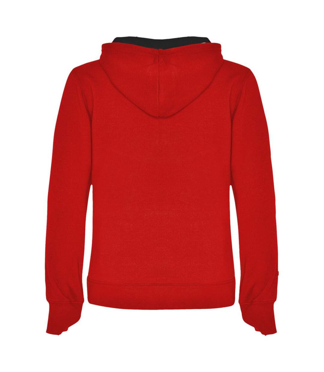 Sweat à capuche urban femme rouge / noir Roly