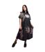 Womens/ladies Scary Teddy Midi Tie Dye Smock Dress Charcoal The Nightmare Before Christmas-1