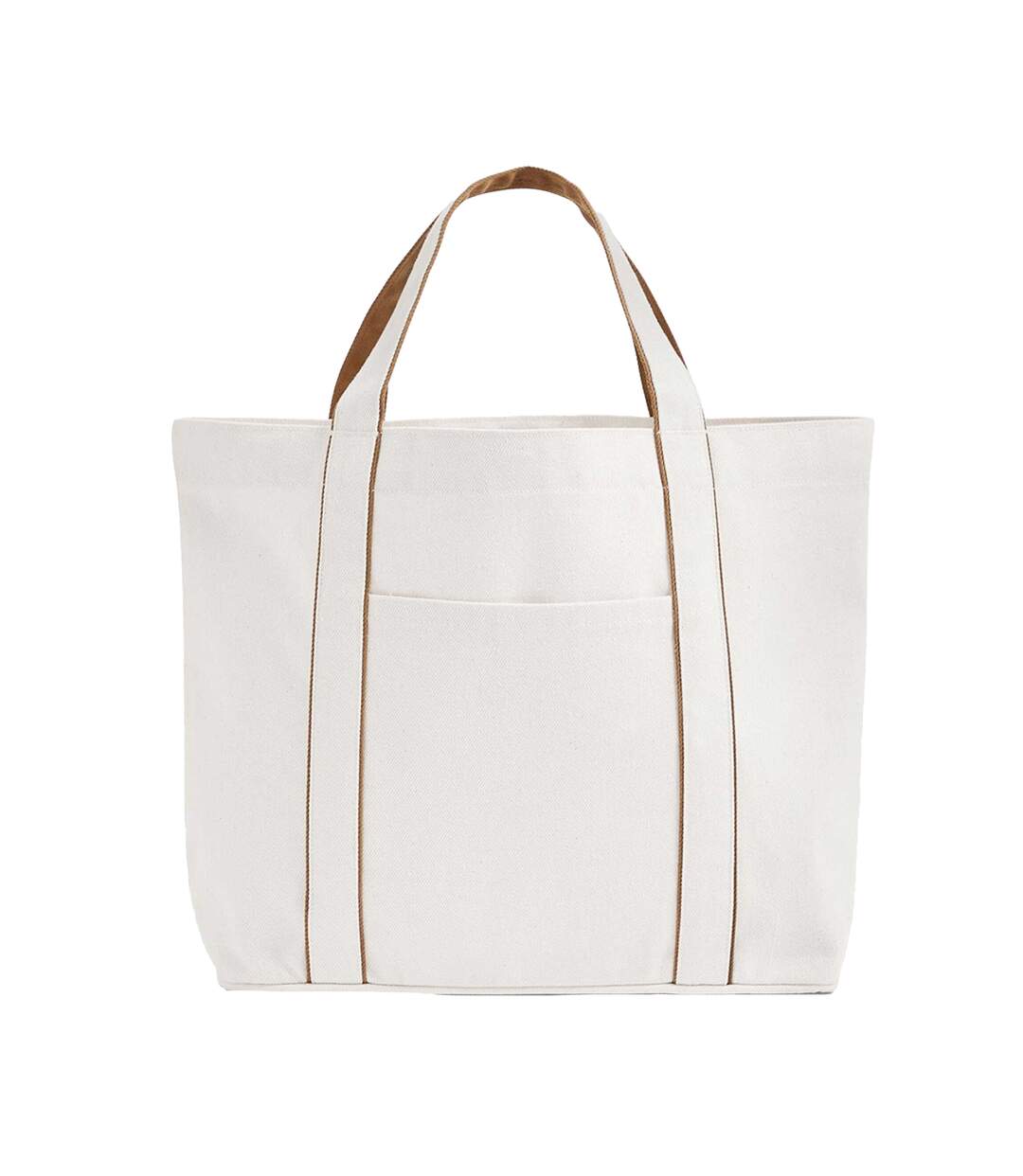 Tote Bag Motif/style Moyen Courtside Taille Unique Blanc Doux Caramel Westford Mill-2