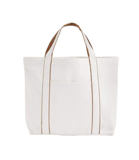 Tote Bag Motif/style Moyen Courtside Taille Unique Blanc Doux Caramel Westford Mill