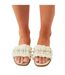 Sandales Motif/style Strass Femme Crème Missy Empire-3