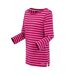 Womens/ladies baylette ii striped t-shirt pink fusion/white Regatta-3