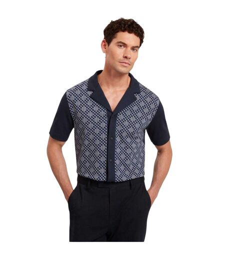 Mens Danlibe Argyle Shirt Navy Ted Baker