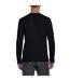 Pack Of 5   Mens Soft Style Long Sleeve T-shirt Black Gildan-4