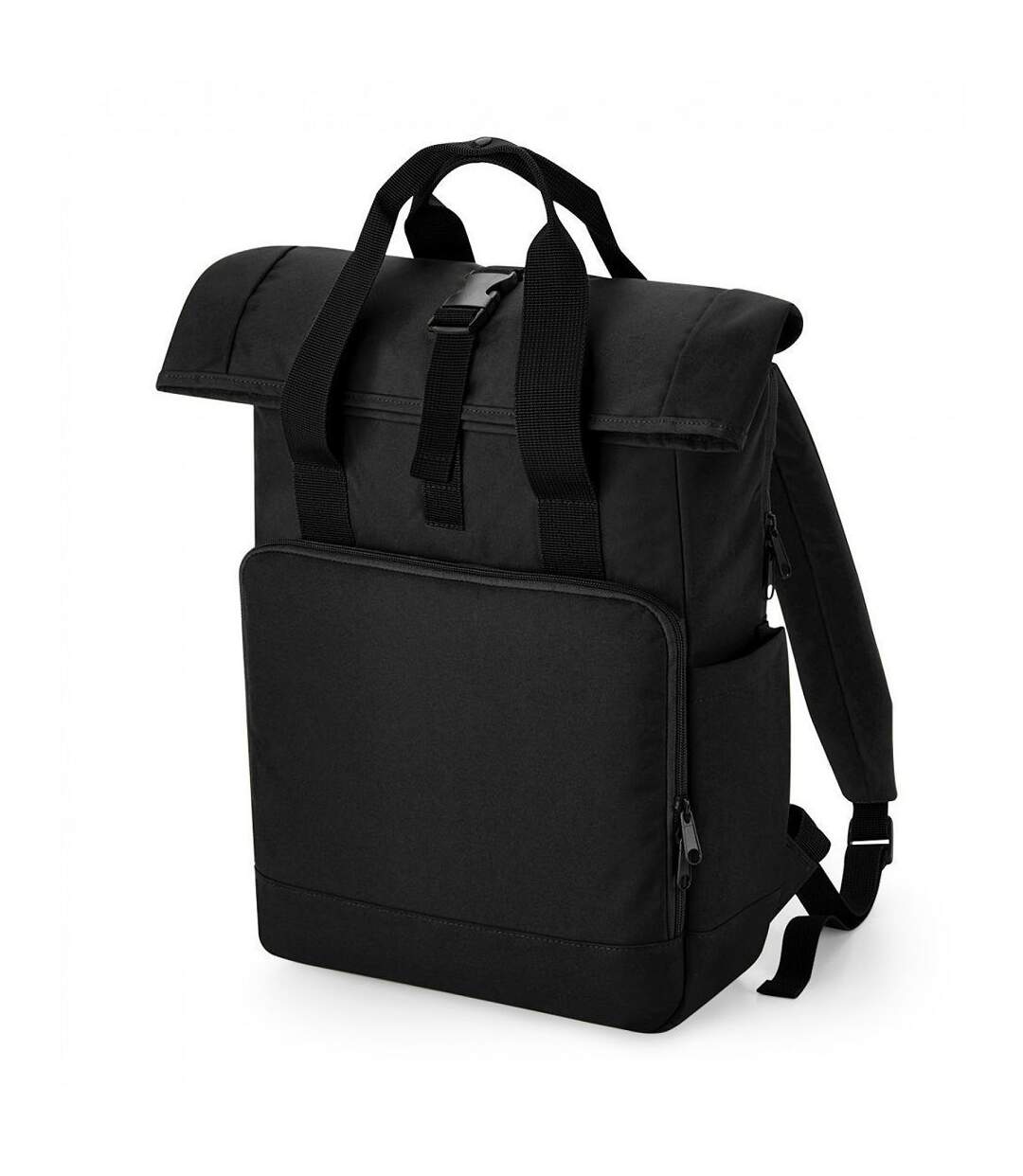 Sac à dos recyclé rolltop et poignées - BG118L - noir-1