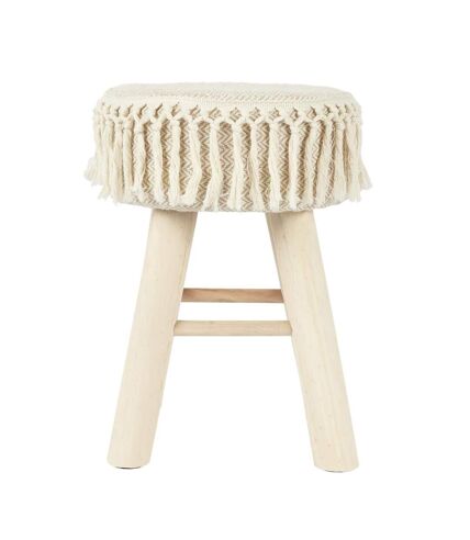 Tabouret Bohème - Hauteur 40 cm - Beige