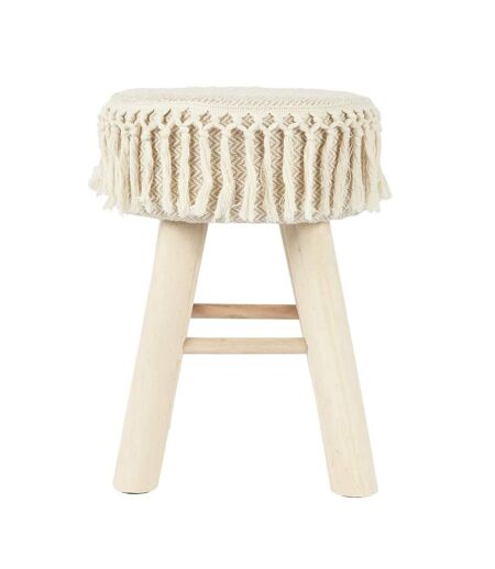 Tabouret Bohème - Hauteur 40 cm - Beige