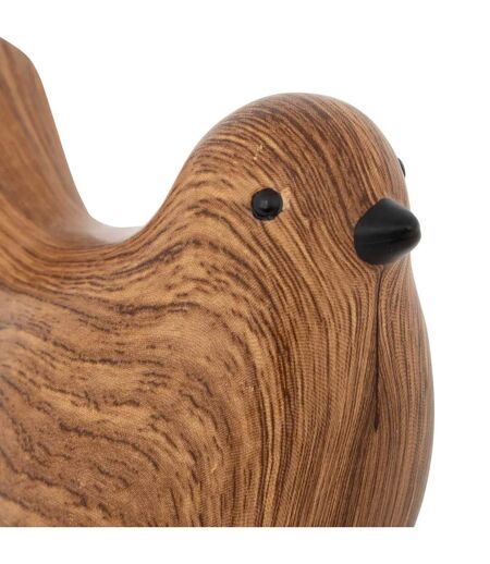 Lot de 2 Oiseaux en Dolomite Family Corner 14cm Marron