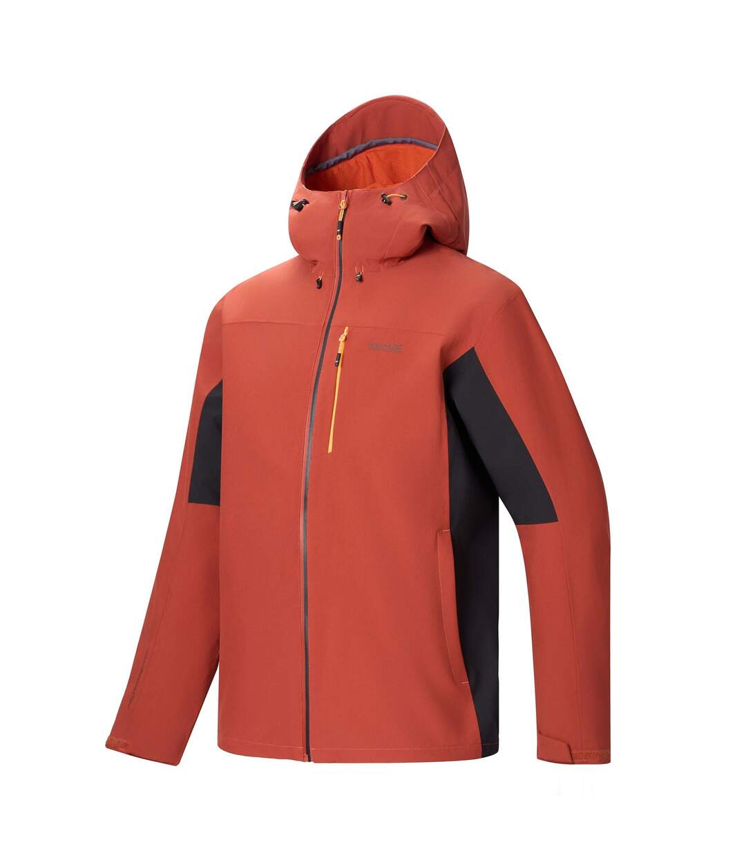 Mens Birchdale Ii Waterproof Jacket Burnt Henna Black Regatta-4