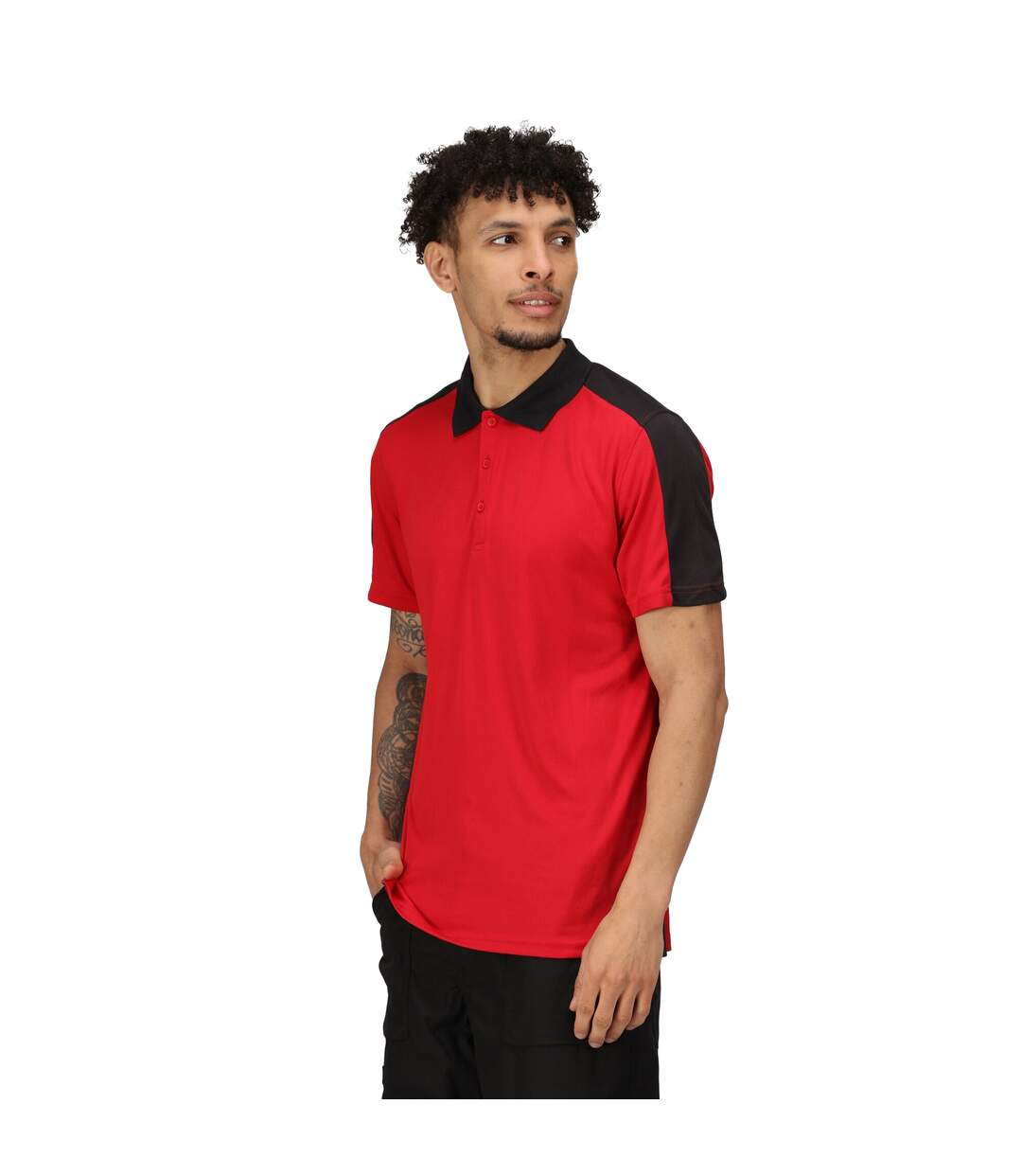 Regatta - Polo de sport CONTRAST - Homme (Rouge / noir) - UTPC3304