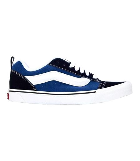 Mens Knu Skool Padded Suede Skate Shoes Navy White Vans