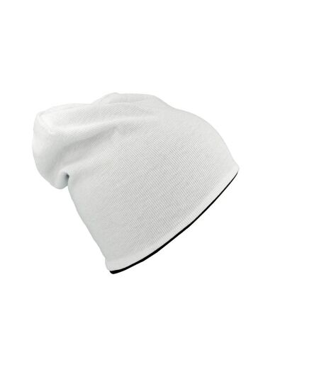 Bonnet réversible en jersey extreme mixte blanc / noir Atlantis