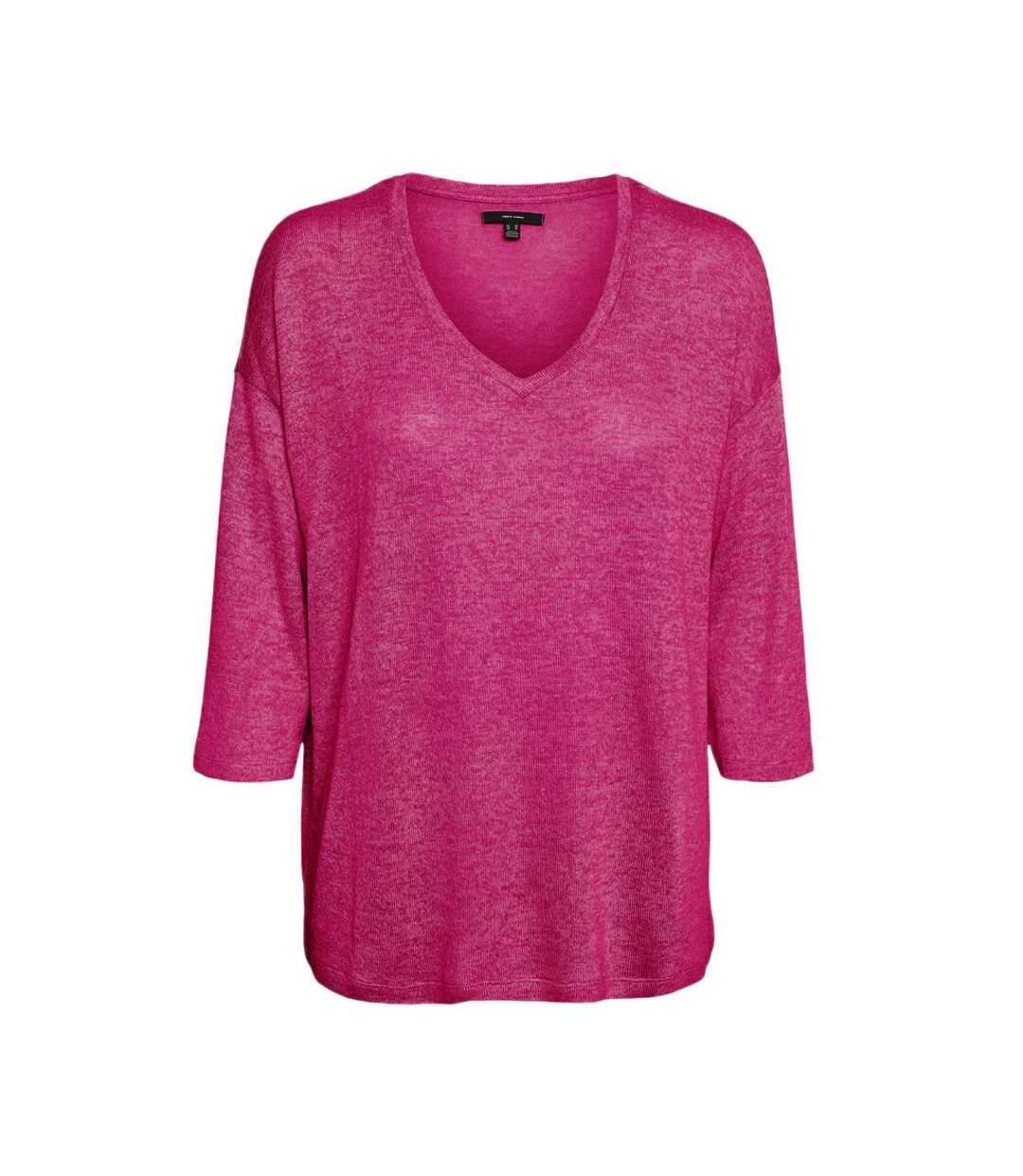 Pull fuchsia Femme Vero Moda Brianna 3/4 - S-1