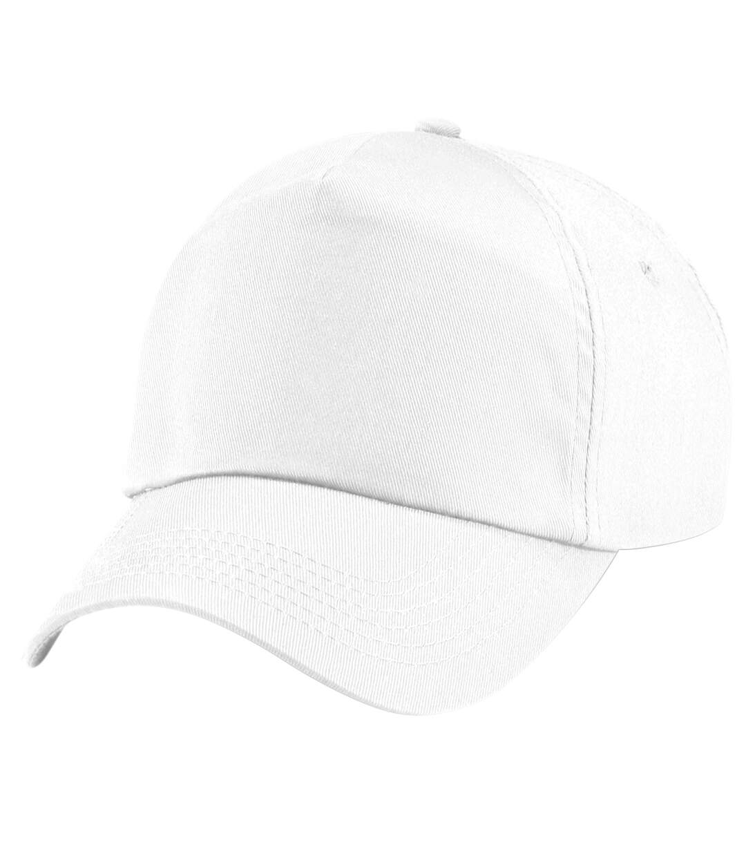 Lot De 2  Casquettes De Baseball Adulte Blanc Beechfield-3