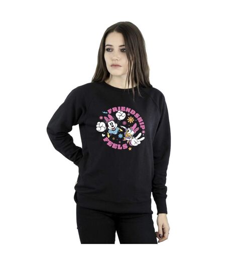 Disney Sweatshirt amitié Minnie Mouse Daisy Womens/Ladies (Noir) - UTBI28681