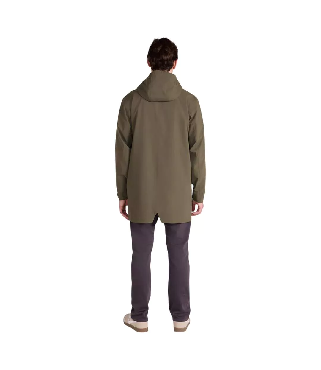 Mens Hyde Long Waterproof Jacket Khaki Green Animal-4