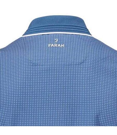 Mens ferris polo shirt dusky blue/white Farah